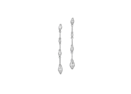 White Gold Plated | Chandelier Earrings